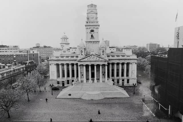 New city manager Nick Gurney overlooks Guildhall Square on one of his first days in the civic offices in November 1993