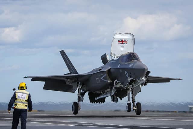 The jets flew from RAF Marham before landing on Queen Elizabeth off the coast of Florida, in the USA. Photo: MoD