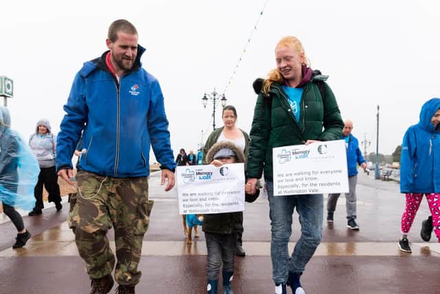 (L-R) Jon Hollis with Benjamine (4yrs) and Sadie Dinsmore. Picture: Duncan Shepherd