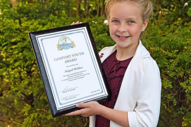 Gosport Youth Award recipient Abigail Webber 

Picture: Malcolm Wells (190515-9363)