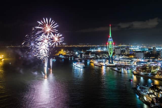 Gunwharf fireworks by Shaun Roster