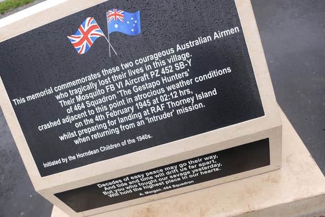 A picture of the memorial. Picture: Sarah Standing (171019-9336)