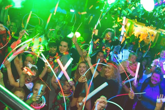 A Mini Ravers club night, aimed at children under 12 years of age.