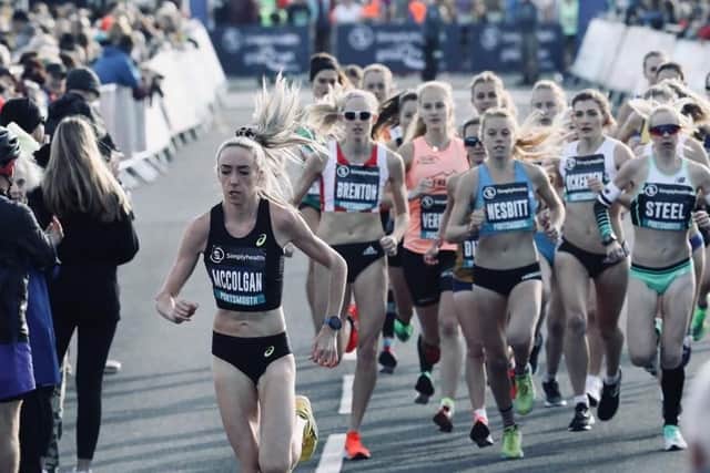 The start of the elite women's race. Picture: Chris Moorhouse