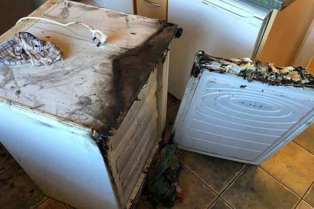 The burnt-out freezer 
Picture: Richard Lemmer