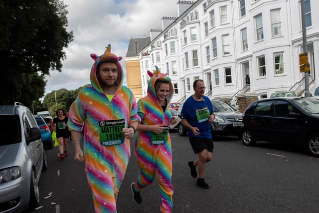 Action from the Great South Run. (201019-286)