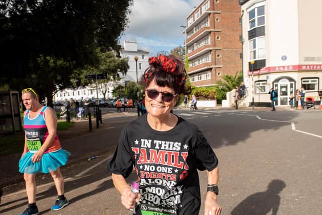 Action from the Great South Run. (201019-284)