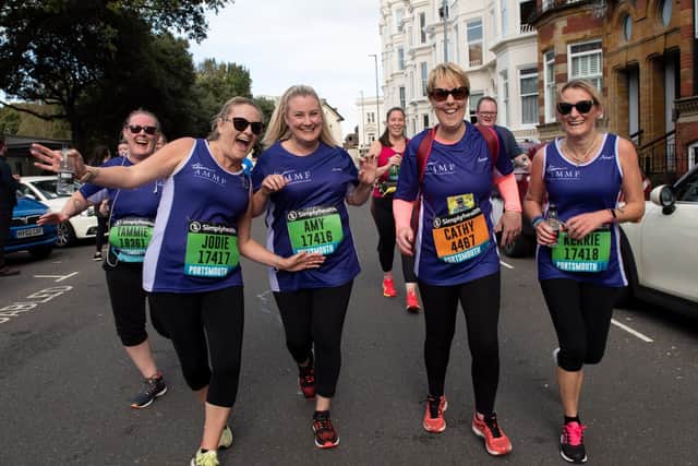 Action from the Great South Run. (201019-283)