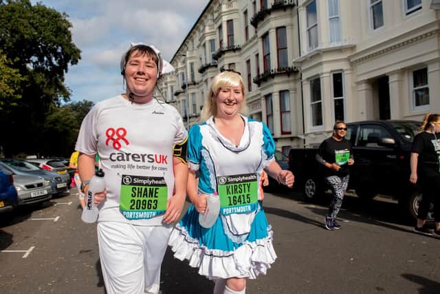 Action from the Great South Run. (201019-279)