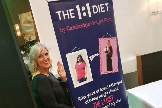 Joanne Collins - also known as Coach Collins - won highly commended with her 1:1 Diet by Cambridge Weight Plan in the Look Good category at the VIP Awards on October 4.