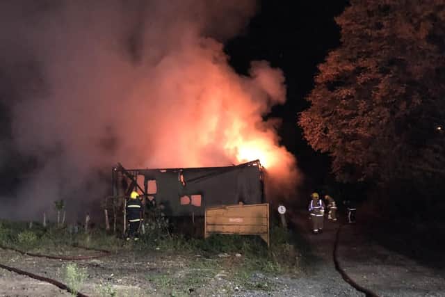 Fire in a derelict building in Stauton Country Park in Havant. Picture: Lacey Plumbley