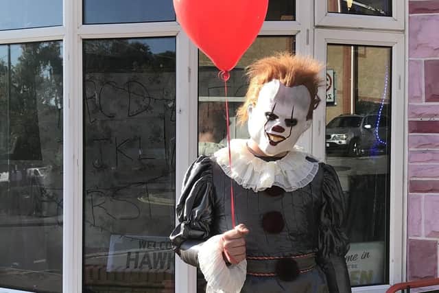 The clown spotted in Waterlooville