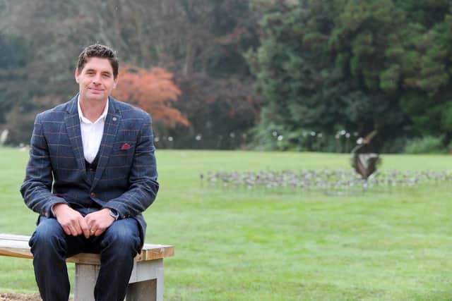 The Rowans Hospice invited guests to their rose garden at Rookesbury Park in Wickham, on Thursday, October 24, created by local artist Jamie Cullimore to celebrate 25 years of Rowans Hospice Care.
Pictured is: Jamie Cullimore.
Picture: Sarah Standing (241019-8886)