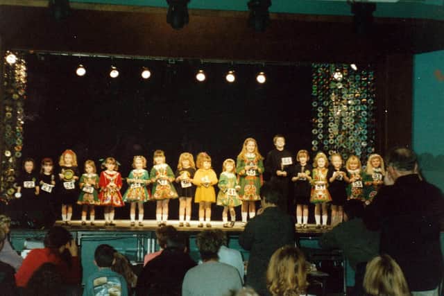 An Irish dancing competition in the year 2000