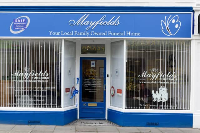Mayfields Funeral parlour, in Elm Grove, Southsea.