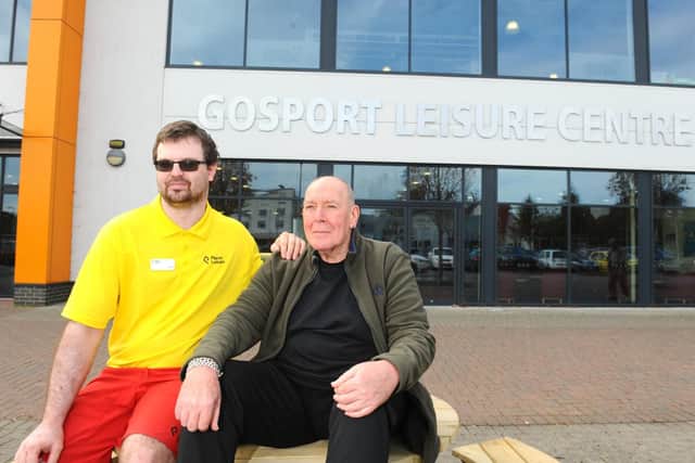 Lifeguard James Baker, who used the defibrillator on Michael Clarke.
Picture: Sarah Standing (281019-294)
