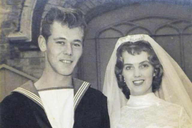 Peter and Brenda Silvester on their wedding day in 1959.