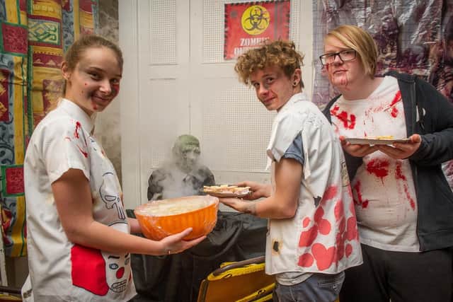 Little helpers, Freya 15, Ethan 15 and Thomas 15. Picture: Habibur Rahman