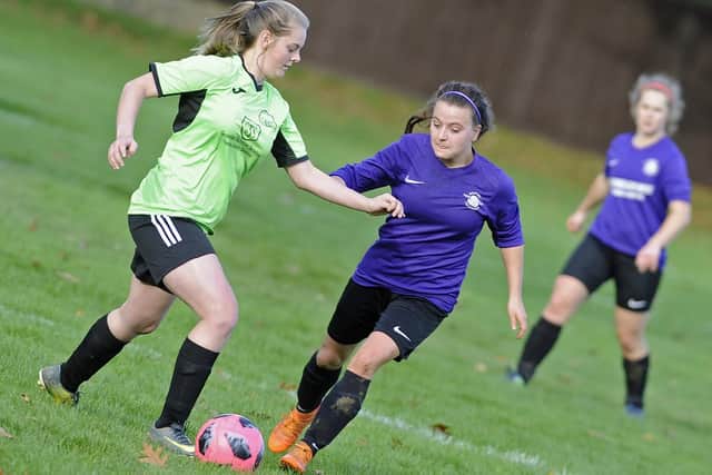 Lauren Turner, left, and Gosport's Chelsea Osborne