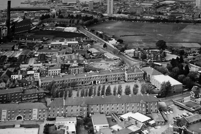A view across the roof of Portsmouth Grammar School in the mid-1960s. Picture: Mick Cooper collection.