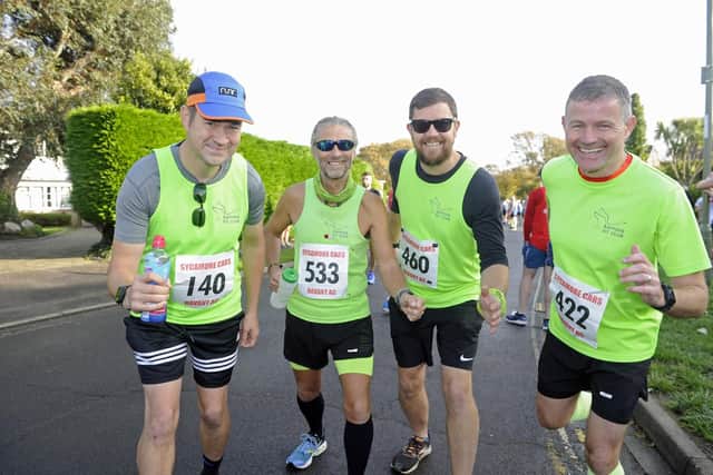 Hayling Island 10 - the Baffins Fit team (from left) Martin Coumbe, Brett Rumfitt, Paul Norris and  Alex Millham