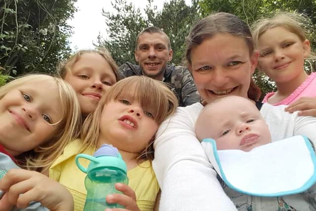 The family at Alverstoke flower garden in Gosport