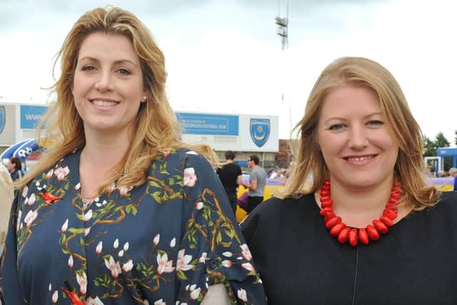 Penny Mordaunt MP with Donna Jones. Picture: Ian Hargreaves (142439-3)