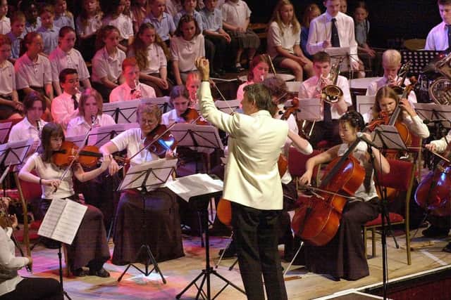 Alan Pring conducts the Portsmouth Youth Orchestra at The Guildhall back in 2005. Picture: Michael Scaddan
