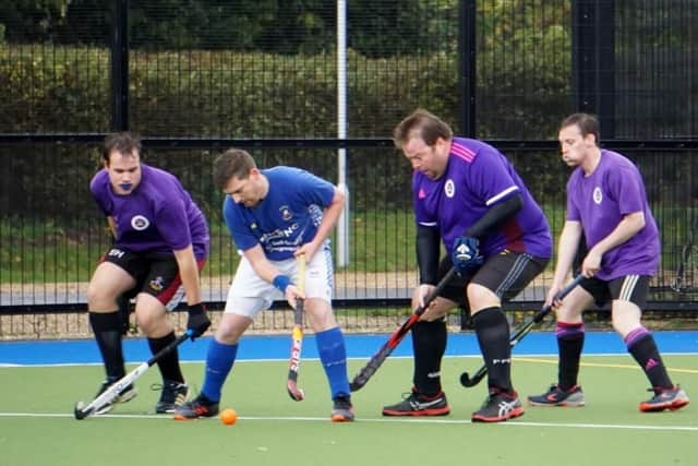 The Portsmouth defence holds strong against Hamble