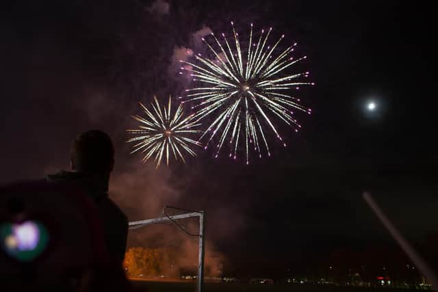 Crowds of people enjoying the fireworks. Picture: Habibur Rahman