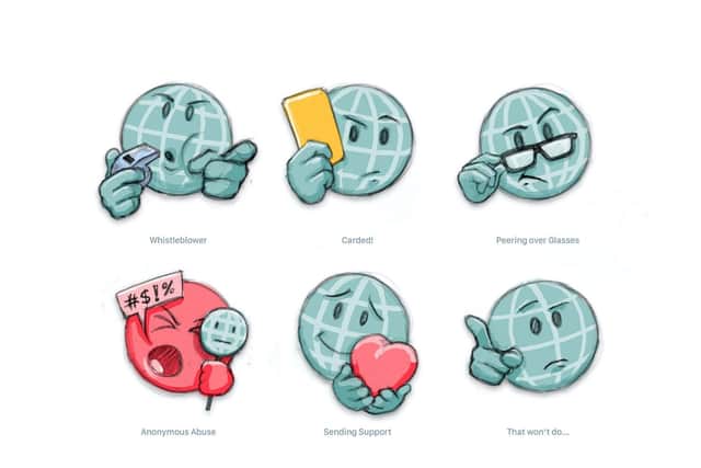 Portsmouth North MP wants the Unicode Committee to adopt six new emojis in a battle against online abuse. The #GoodMannersEmoji petition calls for six designed new emojis to be used to identify, call out and discourage rude behaviour or bullying on social media platforms. The campaign is supported by The Jo Cox Foundation, Hollaback and the Global Institute for Womens Leadership at Kings College London. Picture: Icon Factory