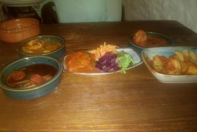 Some of the delicious tapas dishes at Viento de Lavente