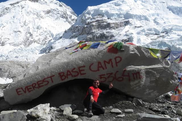 Andy Wilson at Everest Base Camp