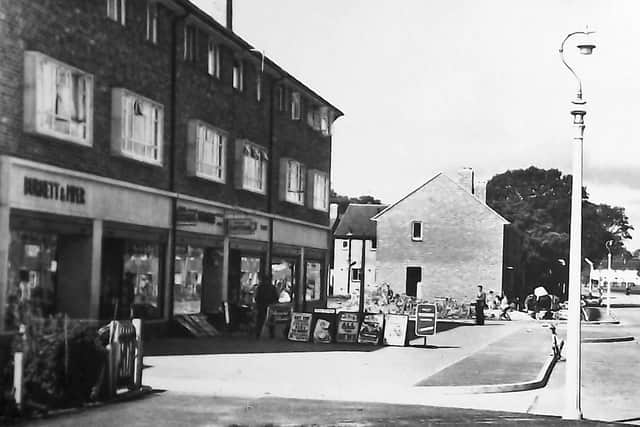 The small parade of shops built along Barncroft Way, Bedhampton, in the early 1950s. Picture: Barry Cox postcard collection.