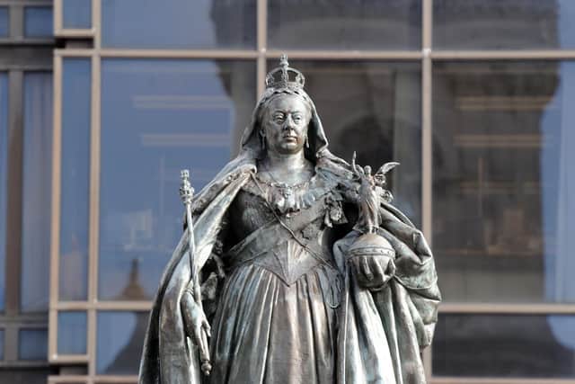 A statue of Queen Victoria at the Portsmouth Guildhall