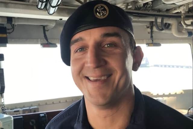 Leading Physical Trainer Lee Owens, 29, of Hilsea, pictured on HMS Montrose in Bahrain.