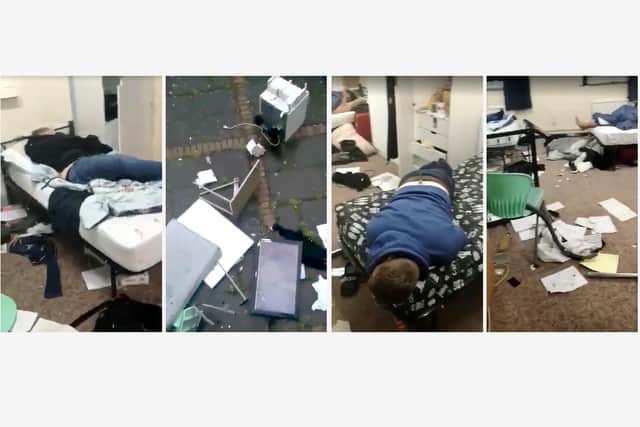 Sailors at HMS Sultan following a booze-fuelled night Photo: Fill Your Boots UK/Facebook
