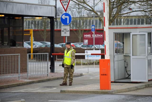 The west gate at HMS Sultan in Gosport.
Picture: Ian Hargreaves (150176-4)