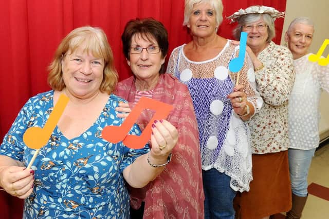 (L-r) Milton Glee Choir members Linda Taylor, Marion Young, Ruth Murray, Anne Hooper and Lesley Lynton       Picture: Sarah Standing (180774-6434)