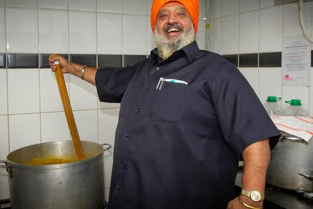 Jaswant Singh preparing food for the event.  

Picture: Habibur Rahman