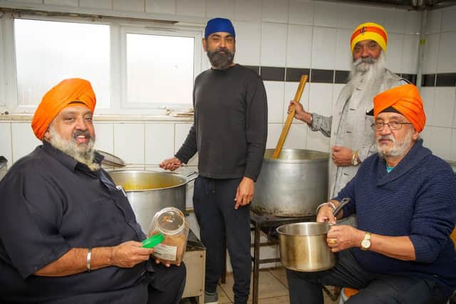 Jaswant Singh, Lilham Swali Singh, Raiminder Singh and Buksis Singh preparing food for the event.  

Picture: Habibur Rahman