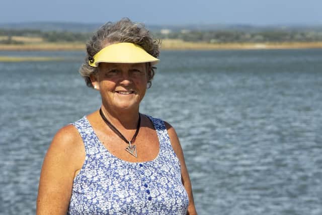 Linda Vacher from Milton joined Tudor Sailing Club at Langstone Harbour in 1995 and is being presented with a Royal Yachting Association Lifetime Commitment Award by HRH the Princess Royal. Picture: Steven Vacher