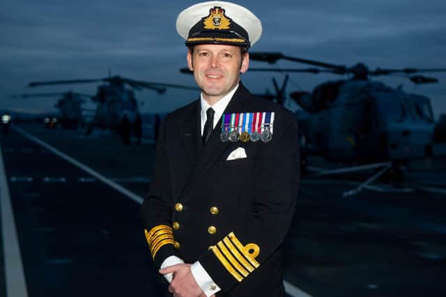 Captain Darren Houston, commanding officer of HMS Prince of Wales. 
Picture: Habibur Rahman