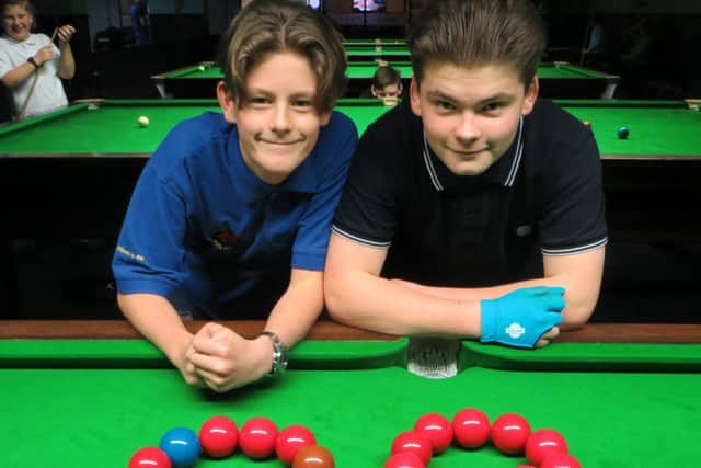 Zak Truscott - left. Dean Russell - rightSnooker