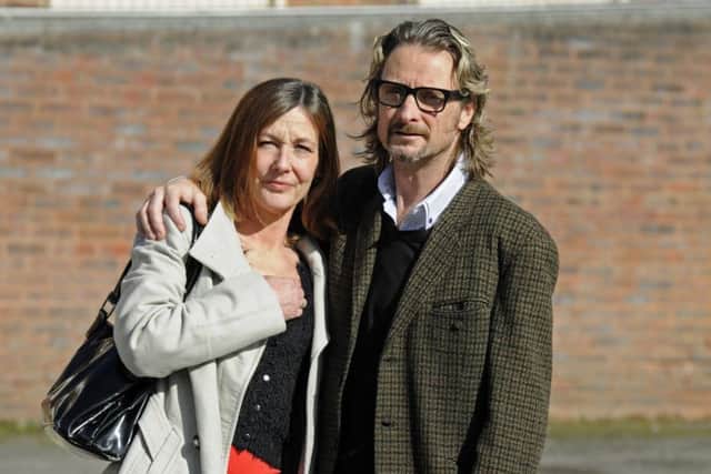 Alison Brett and Mark Lewis outside Portsmouth Magistrates Court at a previous hearing