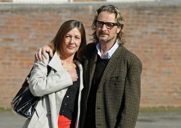 Alison Brett and Mark Lewis outside Portsmouth Magistrates Court at a previous hearing