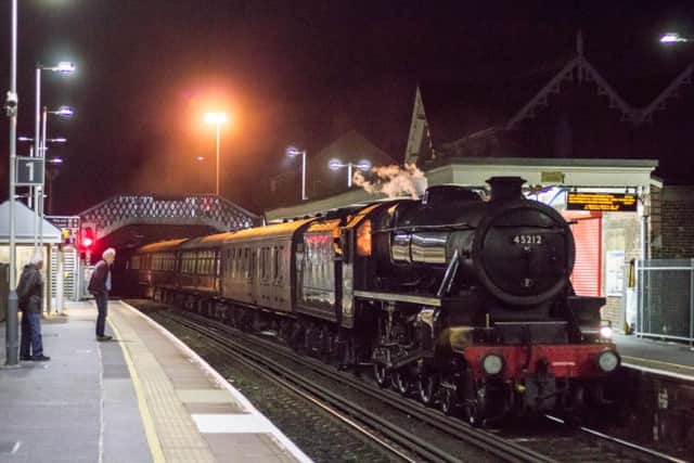 Sent in by George Browning, here we see a Black 5 passing though Cosham.