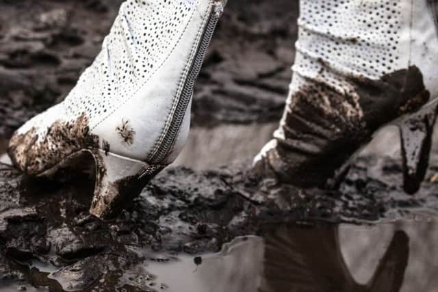 Lesley fears for her expensive heels in the countryside - so she's swapped them for ancient wellies