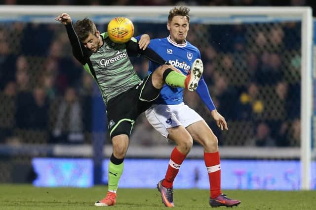 Brandon Haunstrup shackled Plymouth's key man, Graham Carey. Picture: Joe Pepler