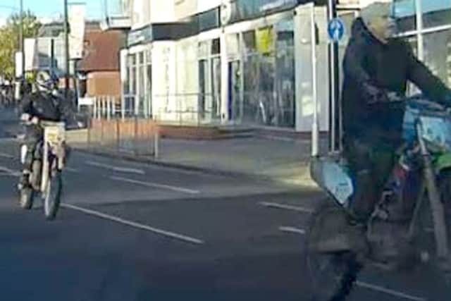Police have repeated their plea for information about nuisance motocyclists in Havant. This picture was released by the force earlier this month